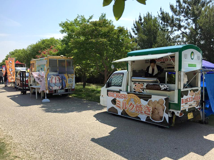 淡路島国営明石海峡公園でベビーカステラ・ミルク焼き販売